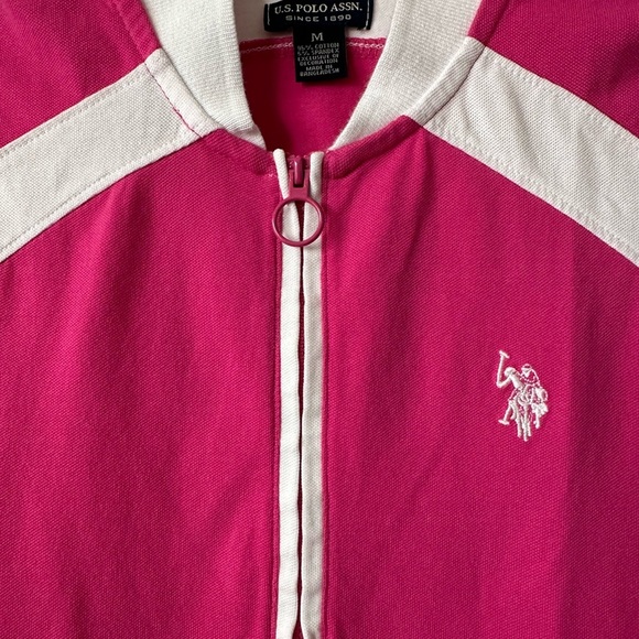 U.S Polo Pink Athletic Look Sleeveless Above The Knee Summer Medium Dress - Picture 4 of 5